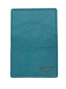 未使用品 外側ツヤなしロゴ Lewis Leathers Card Case Turquoise Horse ルイスレザー カードケース ターコイズ ホースハイド 馬革