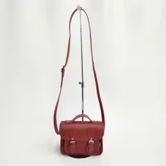 Zatchels ザッチェルズ マイクロサッチェル レザー ショルダーバッグ レッド レディース【中古】4-1113G♪