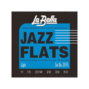 ラベラ 弦 3セット La Bella 20PL Light 11-50 Flat Wound Series ジャズギター弦×3セット