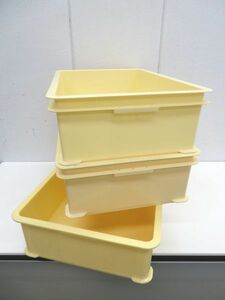 F331◆プラスチック製◆番重3枚セット 570×383×170・638×412×160 栃木 宇都宮 中古 業務用 厨房機器