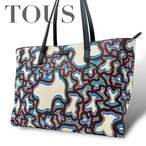 【美品】TOUS トウス 大容量 トートバッグ A4可 肩掛け P086