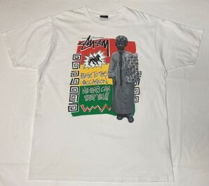 stussy ステューシー XL ラスタマン フォト tシャツ TEE 半袖 ロゴ プリント ジャマイカ ラスタ ホワイト 白