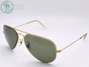 2AL0607310　★ Ray-Ban レイバン 58□14 RB3025 サングラス アイウェア 度入り ティアドロップ グリーン レンズ ゴールドカラー フレーム