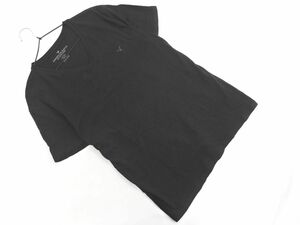 ネコポスOK AMERICAN EAGLE アメリカンイーグル ロゴ Tシャツ sizeM/黒 ■◆ ☆ eha5 メンズ