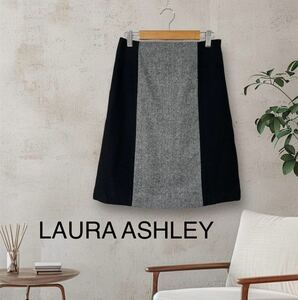 LAURA ASHLEY ローラアシュレイ ウール混　ひざ丈　スカート