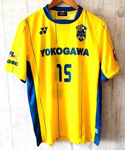 YONEX　現横河武蔵野FC　　東京武蔵野シティFC　選手支給品　2016 AWAY S/Sユニフォーム#15　O　紙タグ付