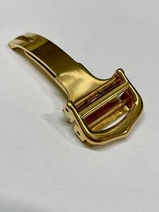 【送料込／本物・中古】カルティエ マスト用 純正Dバックル(幅16mm) 金メッキ製 デプロワイヤントバックル　ヴェルメイユ 時計用 ゴールド