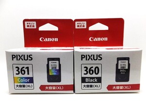 Canon純正インク　BC-360XL　BC-361XL（大容量）新品2個セット