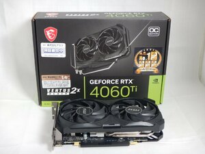 【サイコム】 MSI GeForce RTX 4060Ti VENTUS 2X BLACK 16G OC (GeForce RTX4060Ti) @Used@ u0724C