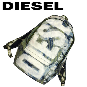 DIESEL バックパック ブランド ディーゼル リュック RAVE カモフラージュ柄 グリーン x09619-p6339-t7223