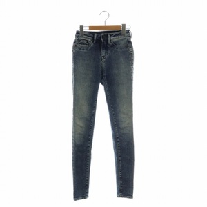 デンハム DENHAM NEEDLE HIGH SKINNY FIT デニムパンツ ジーンズ スリム ジップフライ W23 L30 S インディゴ 青 ブルー