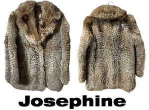 未使用ジョセフィーヌJosephine毛皮フォックス★ジャケット★ショートコート★ジャニスジョップリン・ヒッピー・サイケ★9