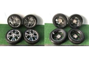 社外アルミ ホイール 4本セット 15インチ WEDS LEONIS ウェッズ レオニス 15×4.5J PCD 100-4H 4穴 165/50R15 軽自動車