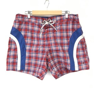 トミーヒルフィガー/TOMMY HILFIGER★水着/スイムトランクス【メンズM/赤/red】海パン/サーフパンツ/クリーニング済◆pBH664