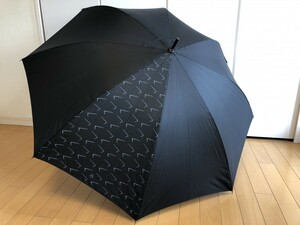 ☆送料無料☆美品☆ノベルティ/メルセデスベンツ/長傘雨傘ジャンプ傘/ロゴ＆タイヤ柄黒