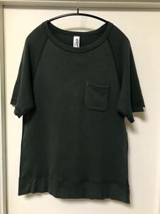 ◆【人気】BEAMS PLUS ビームスプラス/ LOOPWHEELER × BEAMS PLUS / 別注 Extra Light Short Sleeve Sweat GREEN M