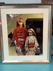 ヴィンテージバービー☆フォトグラファー　水原美代子　作品　日本仕様　着物　スキッパー　ピクチャーパネル☆写真、vintage barbie