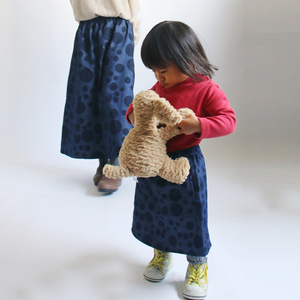 最終１００円からスタート 80から100 ｃｍ　1～2歳ぐらい　手捺染　型染め スカート ゴム KIDキッズ 子供服 BABY ベビー服Y99J