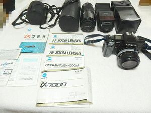  MINOLTA ミノルタ a-7000　AF ZOOM　35-70mm　70-210mm　ストロボ　一眼レフ カメラ　まとめ売り　ジャンク　部品取り