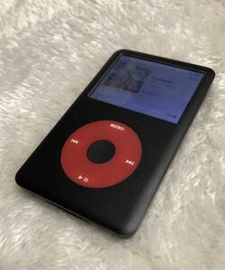 Apple iPod classic 第6.5世代 160GBから256GB 黒赤カラー　カスタム MC297J MC293J