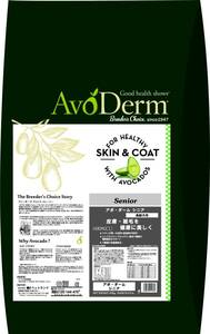 アボ・ダーム (AVODERM) アボダーム シニア 4kg 正規品 ドッグフード 老犬 アダルト アボカド