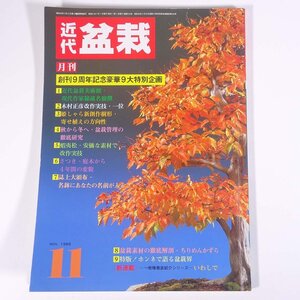 月刊 近代盆栽 No.109 1986/11 近代出版 雑誌 盆栽総合誌 園芸 ガーデニング 植物 創刊9周年記念豪華9大特別企画 一樹種徹底紹介いわして