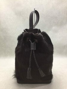 LOEWE◆ワンショルダーバッグ/リュック/ファー/BRW/巾着