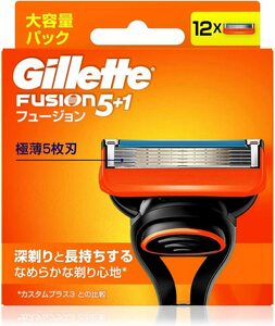 在7(志木)【新品送料無料】Gillette/ジレット フュージョン5+1 替刃 12個入 カミソリ 