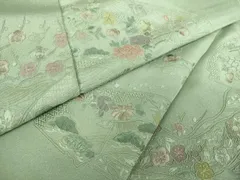 平和屋着物●中国三大刺繍　スワトウ刺繍　汕頭刺繍　総刺繍　訪問着　地紙花文　暈し染め　正絹　逸品　DAAI6958ps