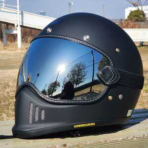 SHOEI EX-ZERO 専用設計　ゴーグル　シルバーミラー　シールド　クラッシック　ショウエイ　ヘルメット　旧車　オフロード　アドベンチャー