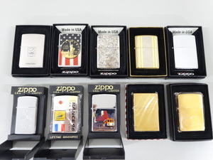 新品 未使用品 10点セット まとめて ZIPPO ジッポ SOLID BRASS アラベスク レプリカ メタル貼り 自由の女神 90