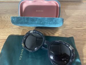 中古美品 GUCCI バンブー サングラス ブラック