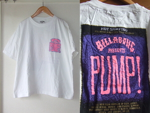 L★ビラボンBILLABONG★PUMP! 90sビンテージTシャツ　サーフィンsurfサーファーvhsビデオ販促プロモーションoccyオフィシャル1990オッキー