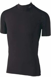 BODYWILD ボディワイルド AIRZ sports モックネックTシャツ BWZ013A ブラック M 半袖 コンプレッションシャツ トップス