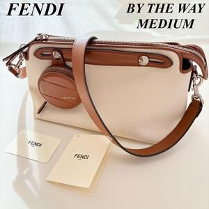 FENDI バイザウェイ ミディアム キャンバス ブラウン 2WAY