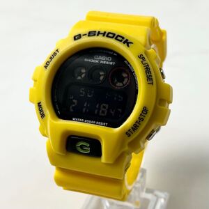 【人気モデル】 実働 CASIO G-SHOCK DW-6900SN カシオ Gショック 反転液晶 デジタル文字盤 クオーツ メンズ 腕時計 ウォッチ 稼動 イエロー