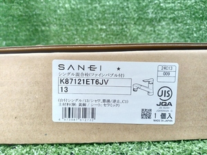 未使用 SANEI サンエイ ファインバブル シングル混合水栓 水道 蛇口 K87121ET6JV-13