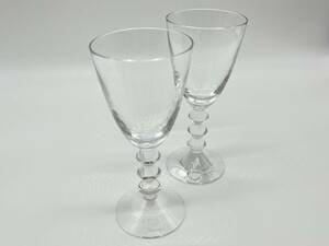 Baccarat バカラ ベガ ワイングラス クリアカラー バカラクリスタル ２客　高級 本体のみ 刻印あり　フランス製