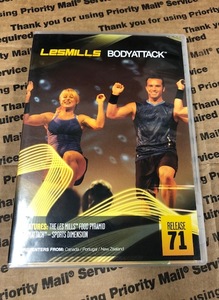 71★レスミルズ★Lesmills★DVD★CD★中古品★BodyAttack71★ボディアタック★英語コレオノート★箱に傷有り★3点セット