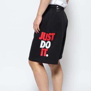 NIKE JDI フリース BSTR ショートパンツ 黒 赤 L ナイキ JUST DO IT スウェット ハーフパンツ ブラック CJ4781-010