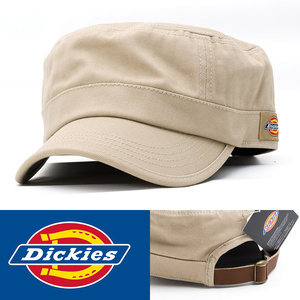 ワークキャップ 帽子 Dickies ディッキーズ Standard Work Cap ベージュ 17052400-74 レザーベルト USA アメリカンブランド