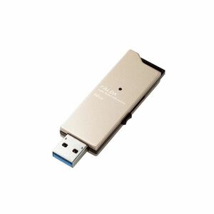 【新品】エレコム USBメモリー／USB3.0対応／スライド式／高速／DAU／16GB／ゴールド MF-DAU3016GGD