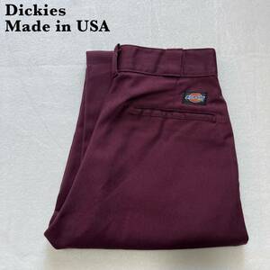 【艶色】USA製 Dickies ディッキーズ ワークパンツ バーガンディ