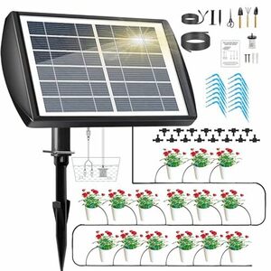 ソーラー 自動水やり器 自動散水機 自動給水器 植物 自動水やり機 小型 簡単水やりシステム エアーポンプ ソーラー 留