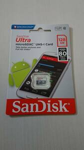 新品　SanDisk Ultra 128GB micro SDXC SDカード 未使用　白色 サンディスク