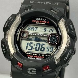 極美品 G-SHOCK GW-9110-1JF GULFMAN/ガルフマン タフソーラー 電波受信 電波ソーラー マルチバンド6 チタンパーツ ブラック タイドグラフ 