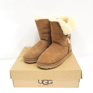 〇〇 UGG アグ レディース ムートンブーツ BAILEY BUTTON 25cm 5803 CHESTNUT 傷や汚れあり