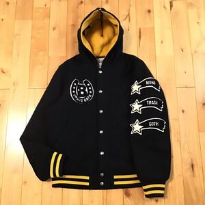 URSUS BAPE メルトン スタジャン Mサイズ ネイビー a bathing ape varsity jacket エイプ ベイプ アベイシングエイプ NIGO yi32