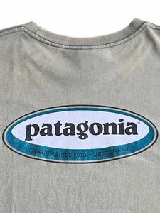 ★★★vintage 白タグ us製 patagonia パタゴニア オーバルロゴ T S オリーブグリーン★★★