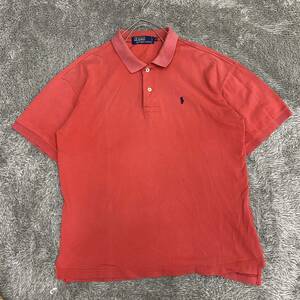 POLO RALPH LAUREN ラルフローレン ポロシャツ 半袖シャツ サイズL レッド 赤 メンズ トップス 最落なし （B22）